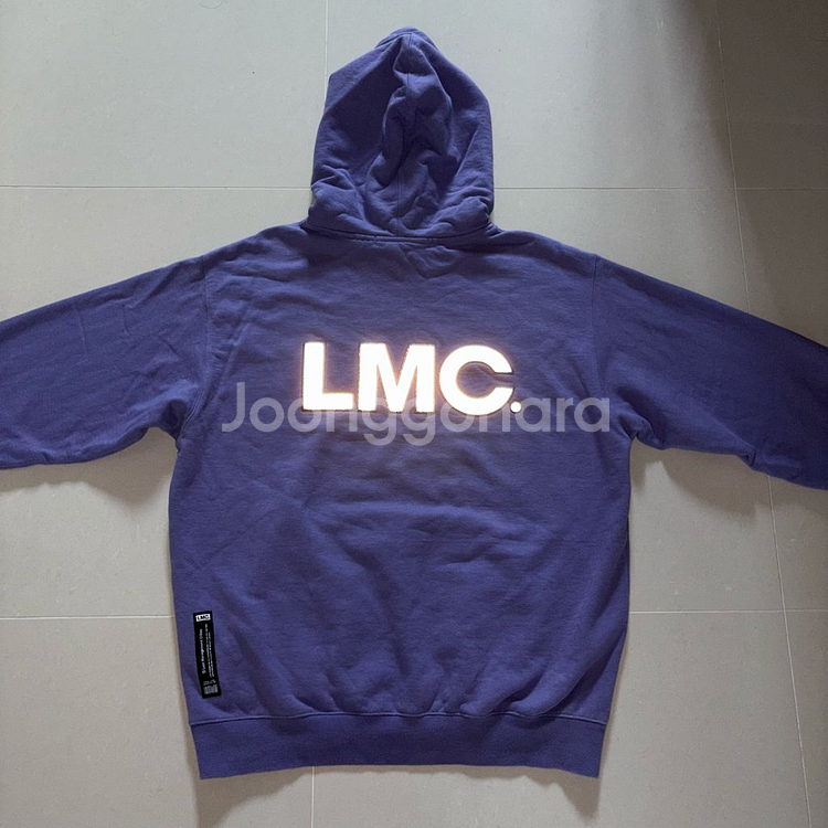 정품 LMC 엘엠씨 리플렉티브 빅로고 오버핏 기모 후드--2