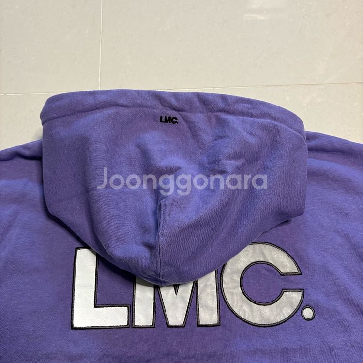정품 LMC 엘엠씨 리플렉티브 빅로고 오버핏 기모 후드--3