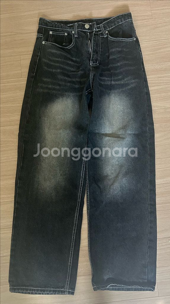 트릴리온 워싱 와이드 데님 (데님바지,청바지)--2