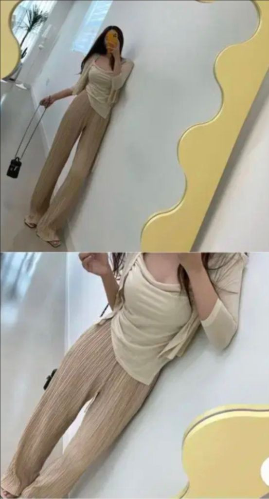 [엔뉴엘]은은 실키 드레이프 나시 가디건 SET 핑크 이미지