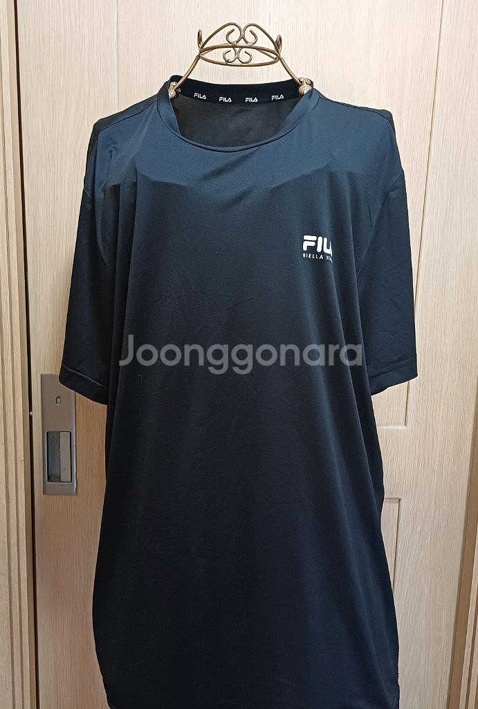 휠라 FILA 블랙 기능성 티셔츠 105 size--1