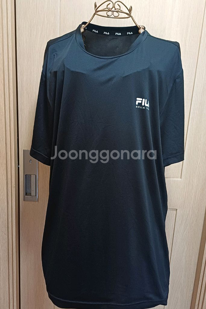휠라 FILA 블랙 기능성 티셔츠 105 size--0