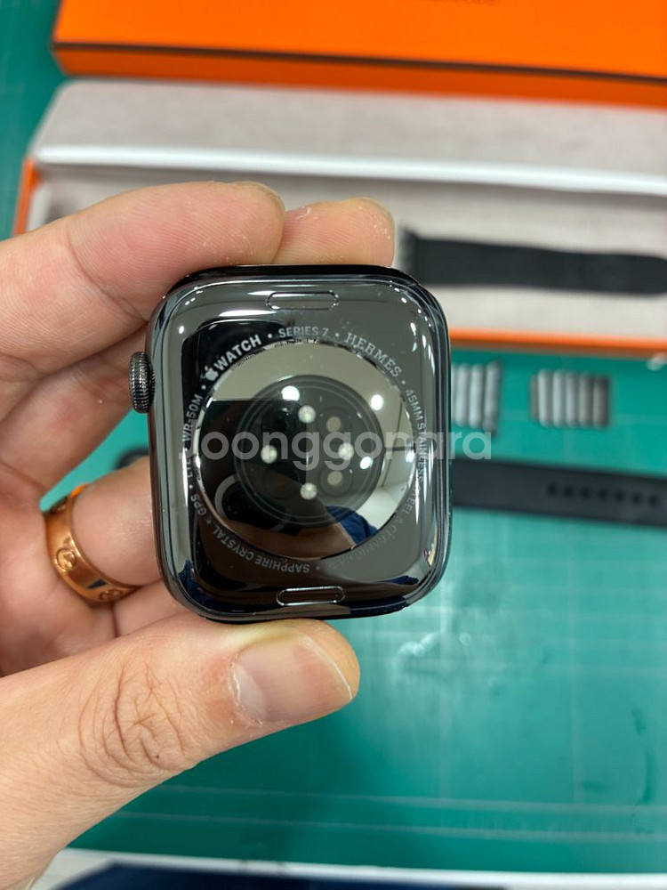 애플워치7 에르메스 누아르 45mm 링크브레이슬릿--2