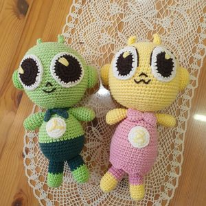 신비아파트 신비 금비 Handmade 손뜨개 인형 세트