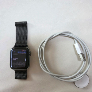 애플워치6 40mm 스테인레스 셀룰러 리퍼후미사용