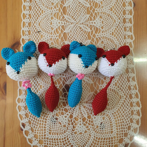 여우 키링 Handmade 뜨개 인형