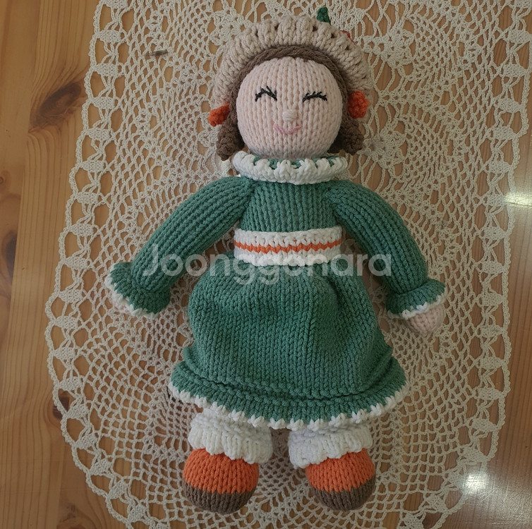 초록옷소녀 Handmade 뜨개 인형--0