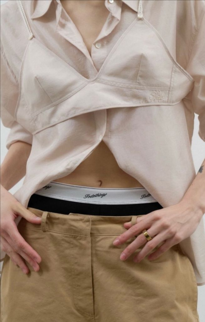 포에토 핀 새틴 셔츠/ F (새상품) 이미지