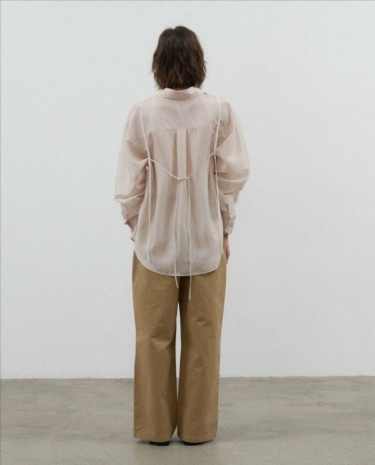 포에토 핀 새틴 셔츠/ F (새상품) 이미지