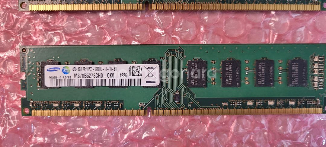 DDR3 4G 램 4개 12800u--1