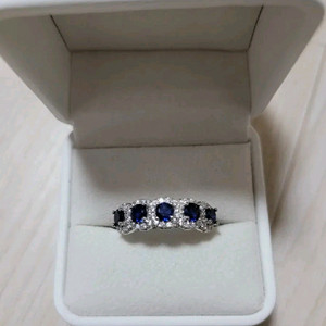 [새상품]블루 세팅 반지 #써지컬#은침#도금#14k#1