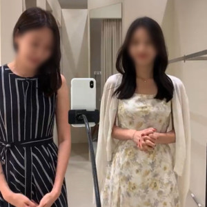 시에 sie 플로럴 실키 드레스 M