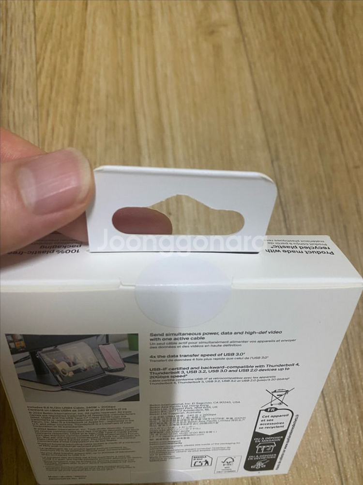 [새상품] 벨킨 C to C USB4, 2m 케이블--1
