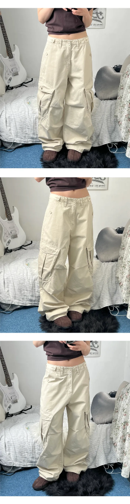 Ootj 카고 와이드 팬츠 s--0
