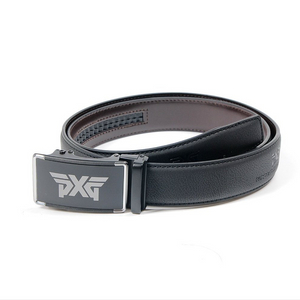 PXG 골프 남성 사각스틸 로고각인 가죽 골프 벨트