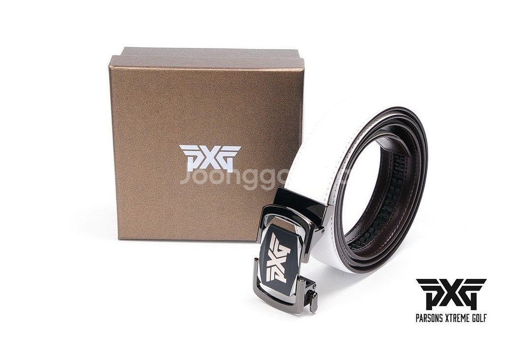 PXG 골프 남성 양각 스틸 로고각인 가죽 골프 벨트--2