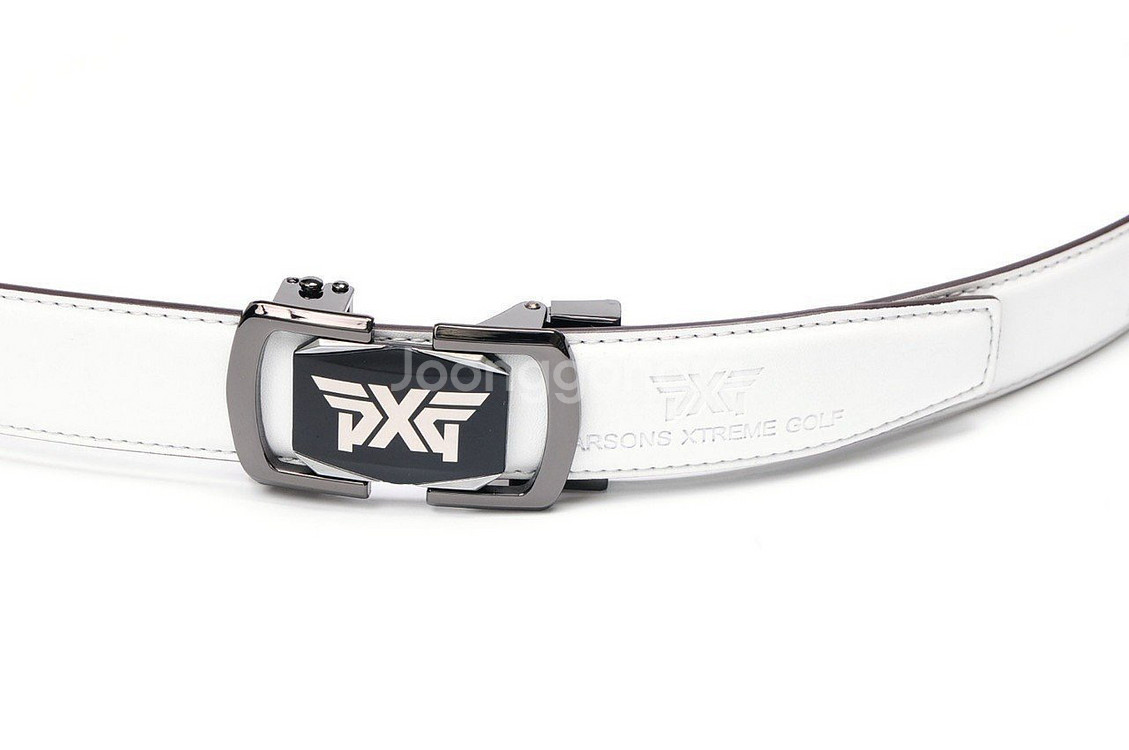 PXG 골프 남성 양각 스틸 로고각인 가죽 골프 벨트--5
