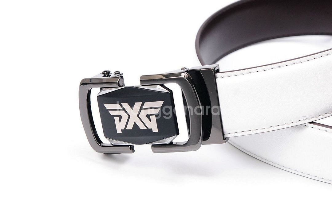 PXG 골프 남성 양각 스틸 로고각인 가죽 골프 벨트--4