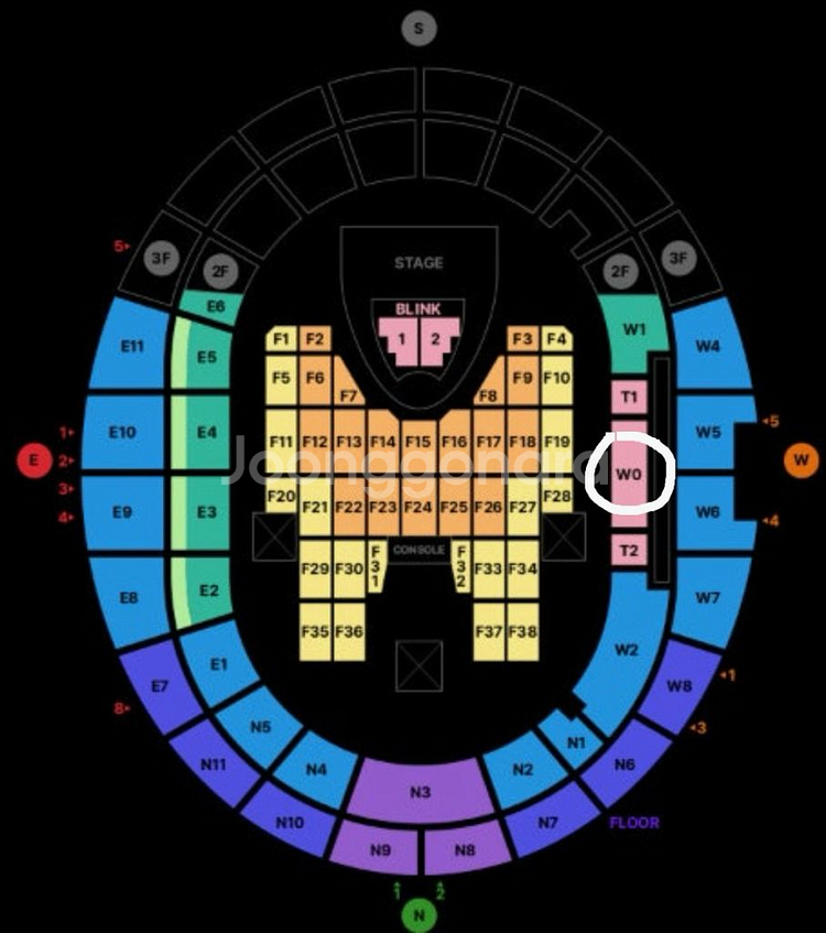 블랙핑크 콘서트 블링크석 W0(토요일)--0