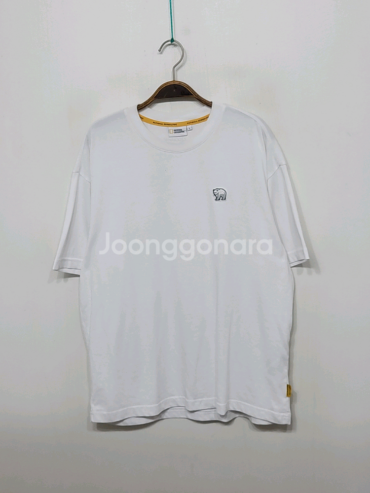 (XL) 내셔널지오그래픽 반팔티 화이트 북극곰 티셔츠--0