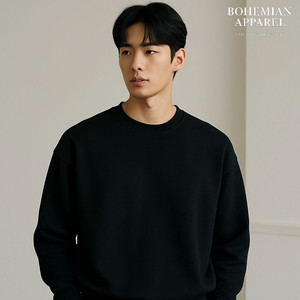 [남자 100]로맨틱파이어리츠 블랙 오버핏 맨투맨
