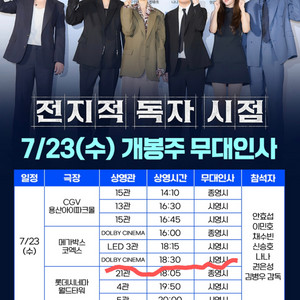 전지적독자시점 무대인사 23일 메가박스코엑스 c열 통로