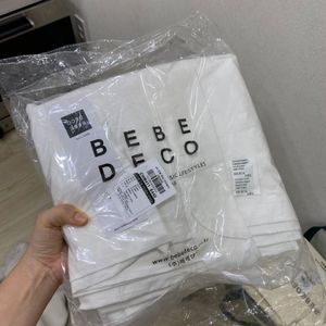 베베데코 광목 면 커튼 아이보리 컬러 220x230