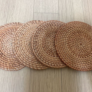 라탄 냄비받침 4set