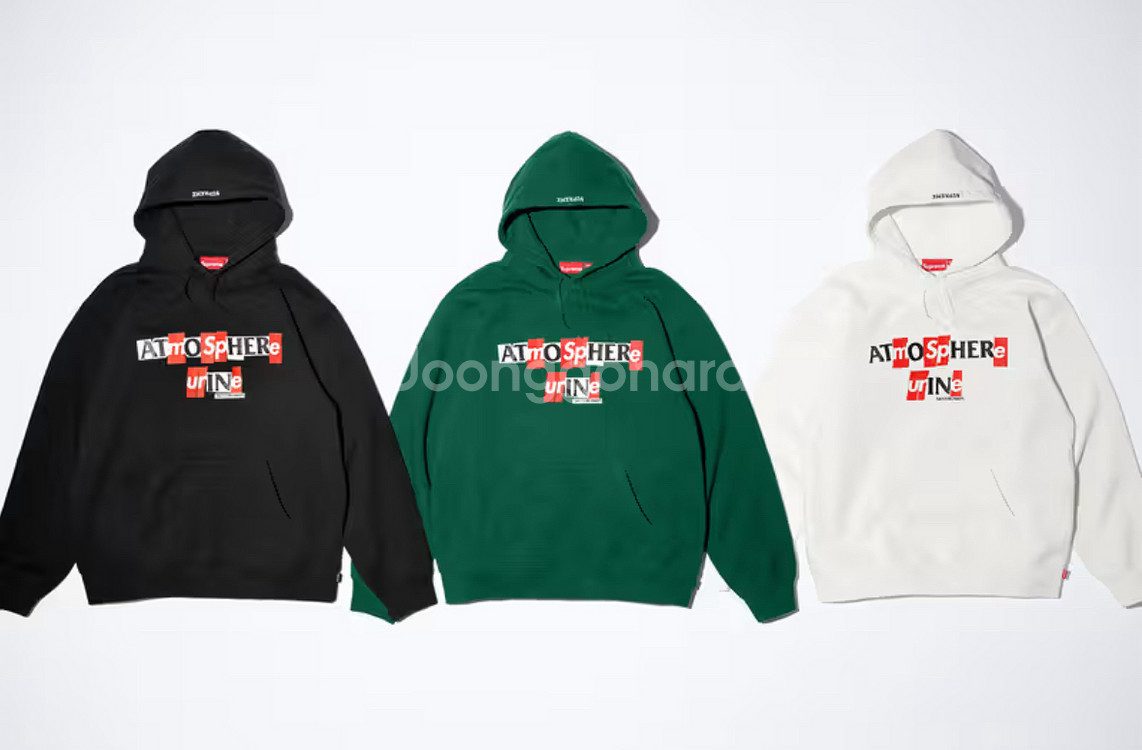 정품 20FW 슈프림 X 안티히어로 콜라보 후드 판매--1