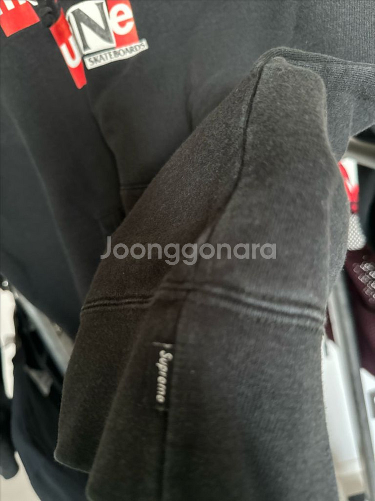 정품 20FW 슈프림 X 안티히어로 콜라보 후드 판매--6