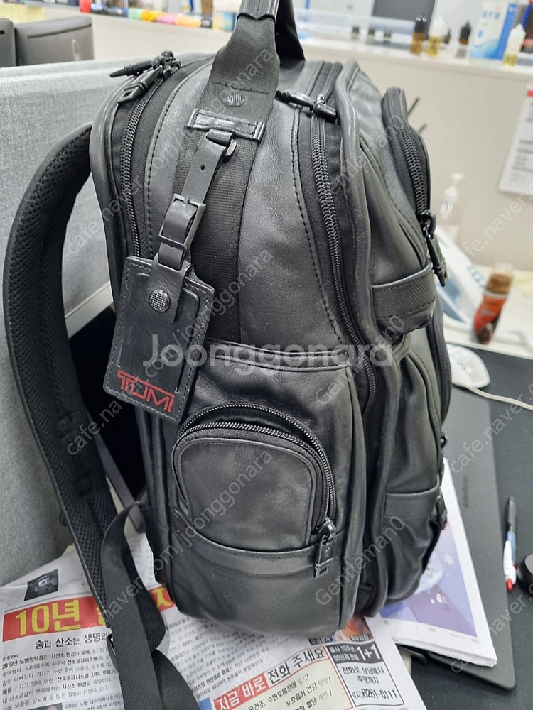 투미 알파 가죽 백팩 96578D2--2
