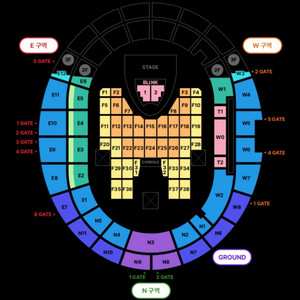 블랙핑크 고양 콘서트 막콘 E7구역 1자리