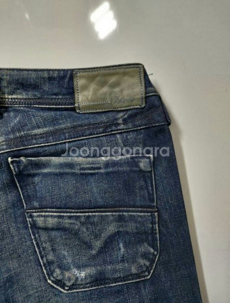 25)디젤 가죽패치 ROWKY 워싱 데님 일자 명품--2