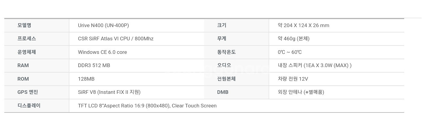(8인치) 유라이브 N400 아틀란3D 네비게이션--7