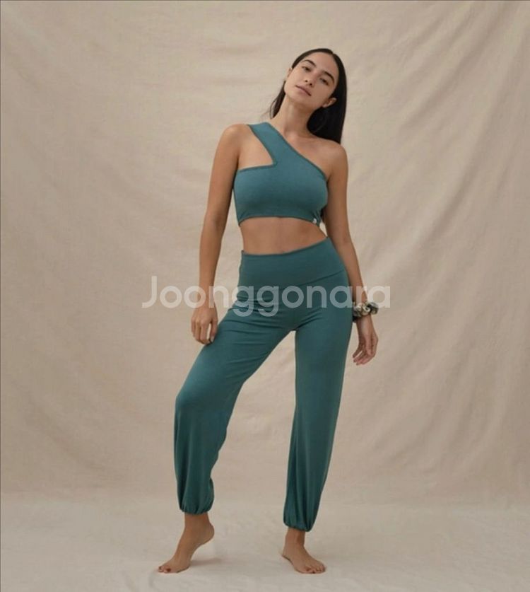 부디무드라 심플팟 요가팬츠 L 청록색--0