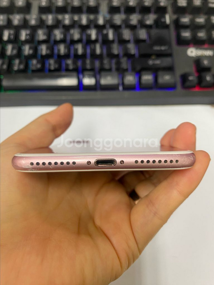 아이폰7플러스 로즈골드 액정SS급 128GB 배터리94--6