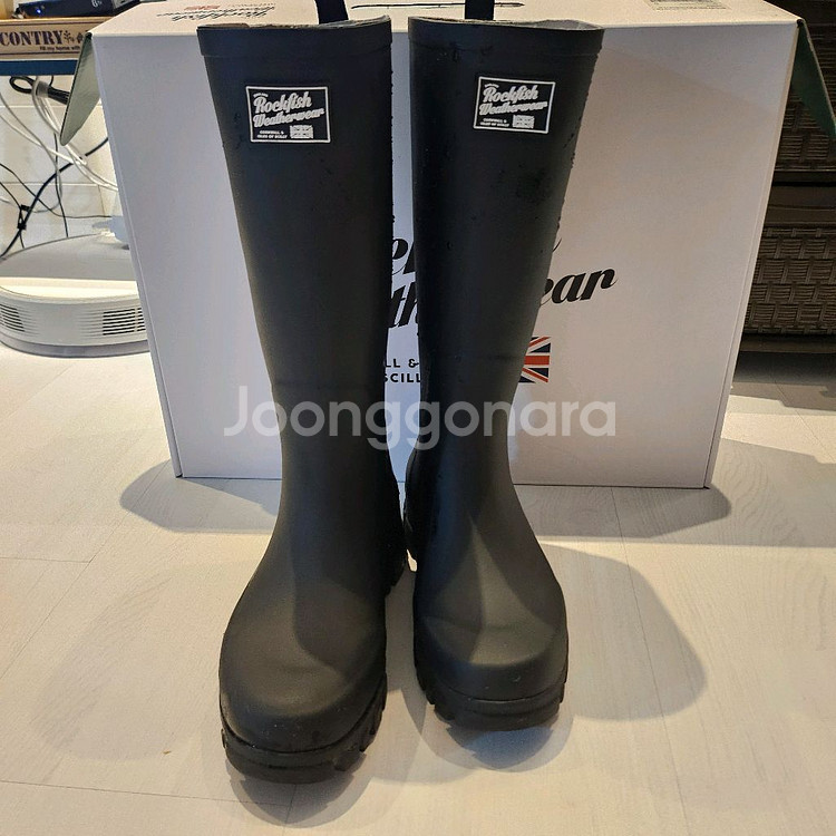 락피쉬 플랫폼 레인부츠 블랙245--0