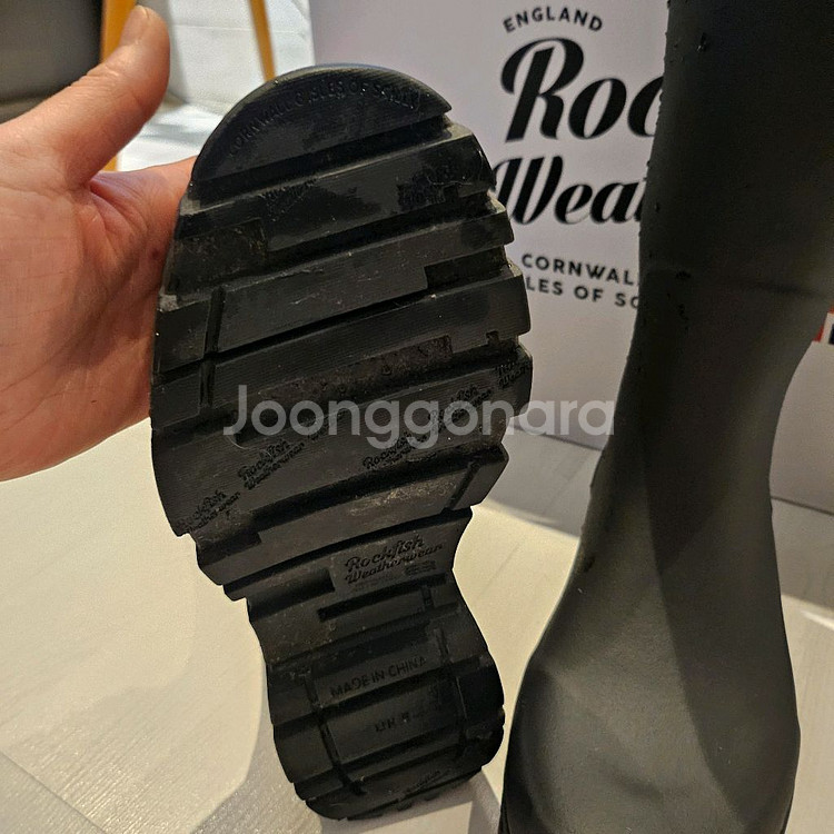 락피쉬 플랫폼 레인부츠 블랙245--2