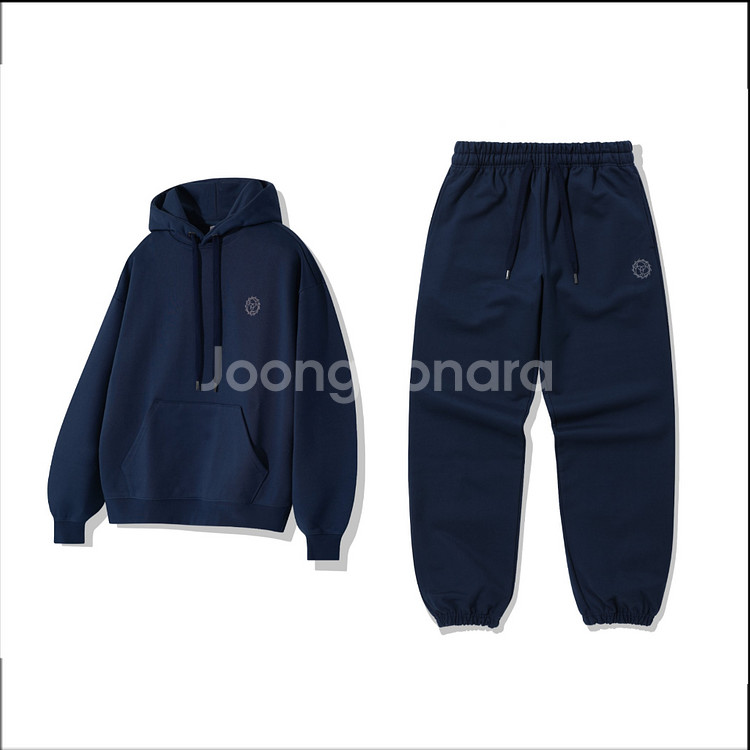 [L] 우왁굳즈 오뱅 아르체타 네이비 후드+팬츠--0