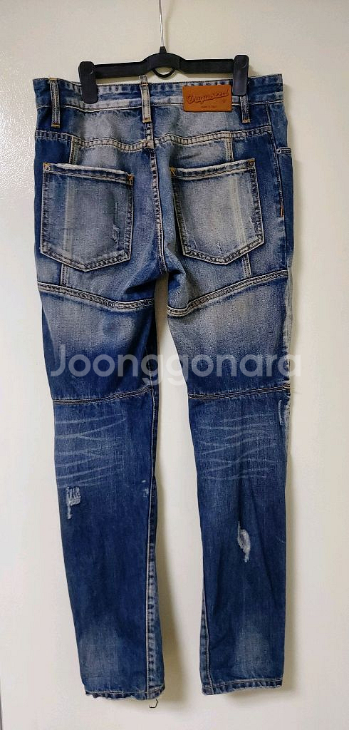 남성 워싱 데님 바이크진(32인치)--1