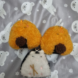 새상품) 오니기리햄 햄스터 삼각김밥 키링 가방고리