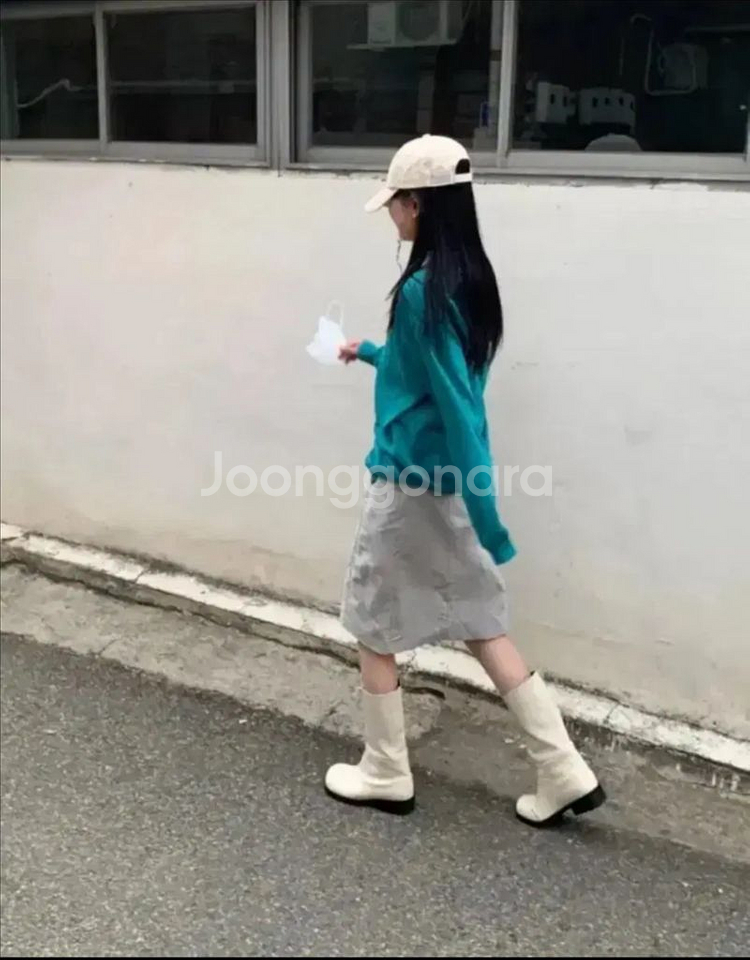 하우유 나일론 스커트 그레이--0