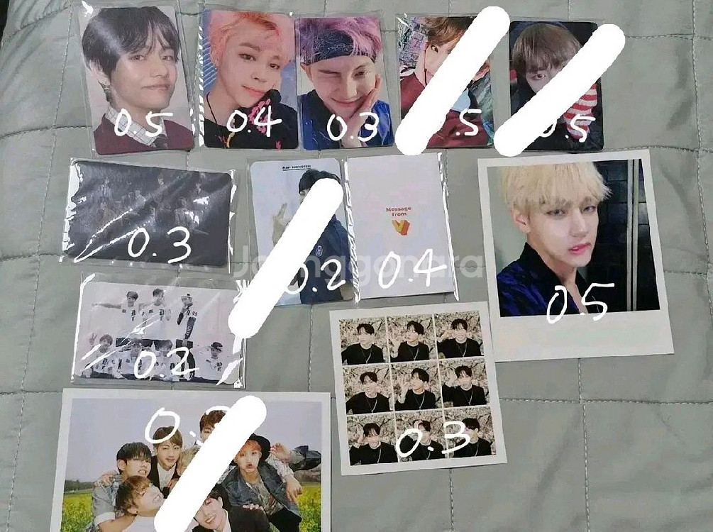 방탄 rm 진 슈가 제이홉 지민 뷔 정국 포토카드--0