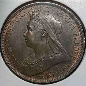 영국 미사용 1900년 빅토리아 하프페니.외국주화 주화
