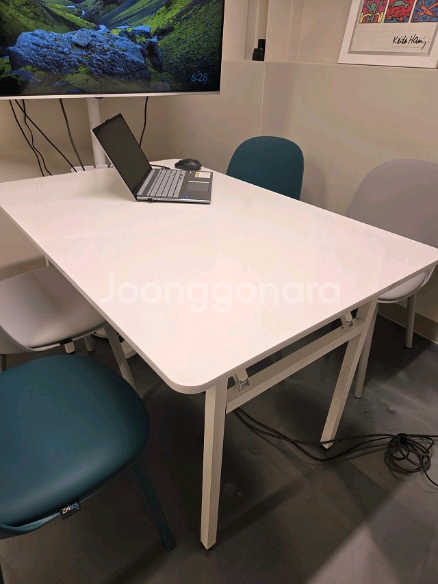 [무료배송]접이식 폴딩 간이 철제 테이블 책상 식탁--2