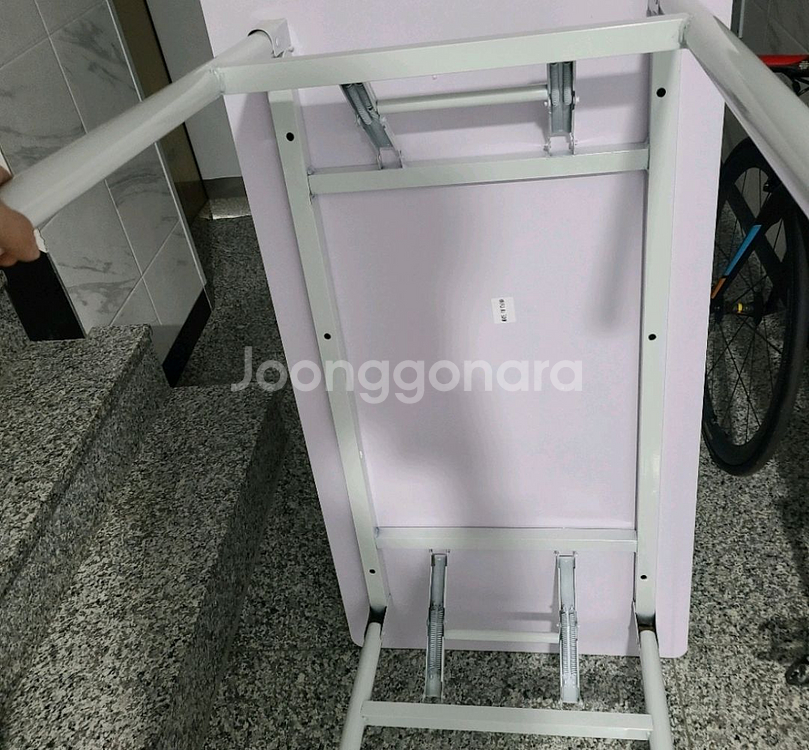 [무료배송]접이식 폴딩 간이 철제 테이블 책상 식탁--6