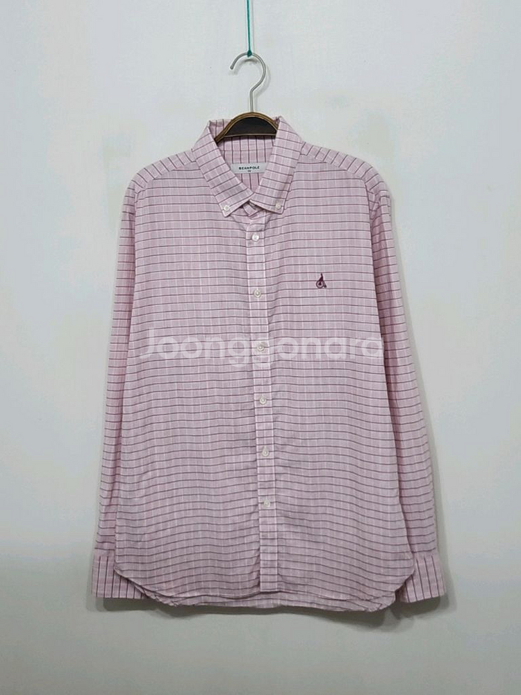 (105) 빈폴 체크남방 로고 체크셔츠 캐주얼--0