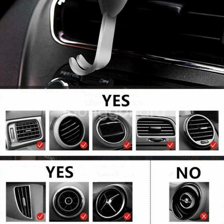 새 은색 차량용 메탈 송풍구 핸드폰 거치대 핸드폰고정--7