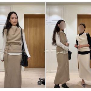 유메르 피에르 부클 스커트 베이지
