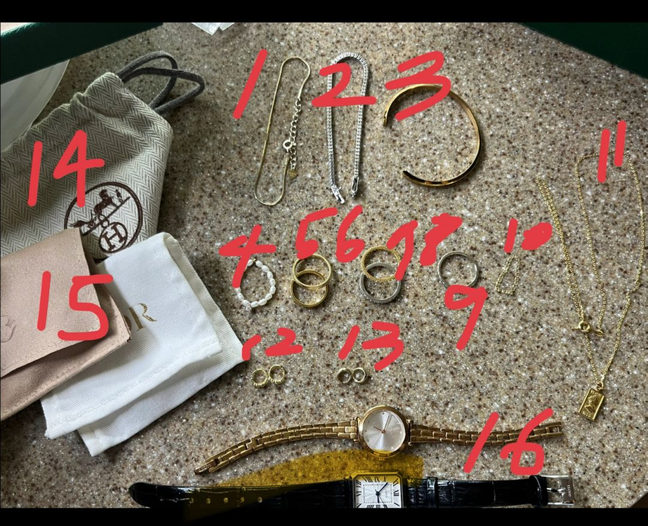 14k 골드 925실버 반지 팔찌 시계 목걸이--2